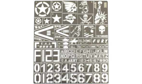 Трафарет опозновательные знаки современной армии США